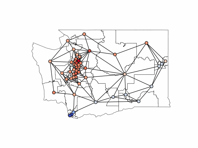 Laplacian Eigenvectors of Washington's 2020 Legislative District Dual Graph.